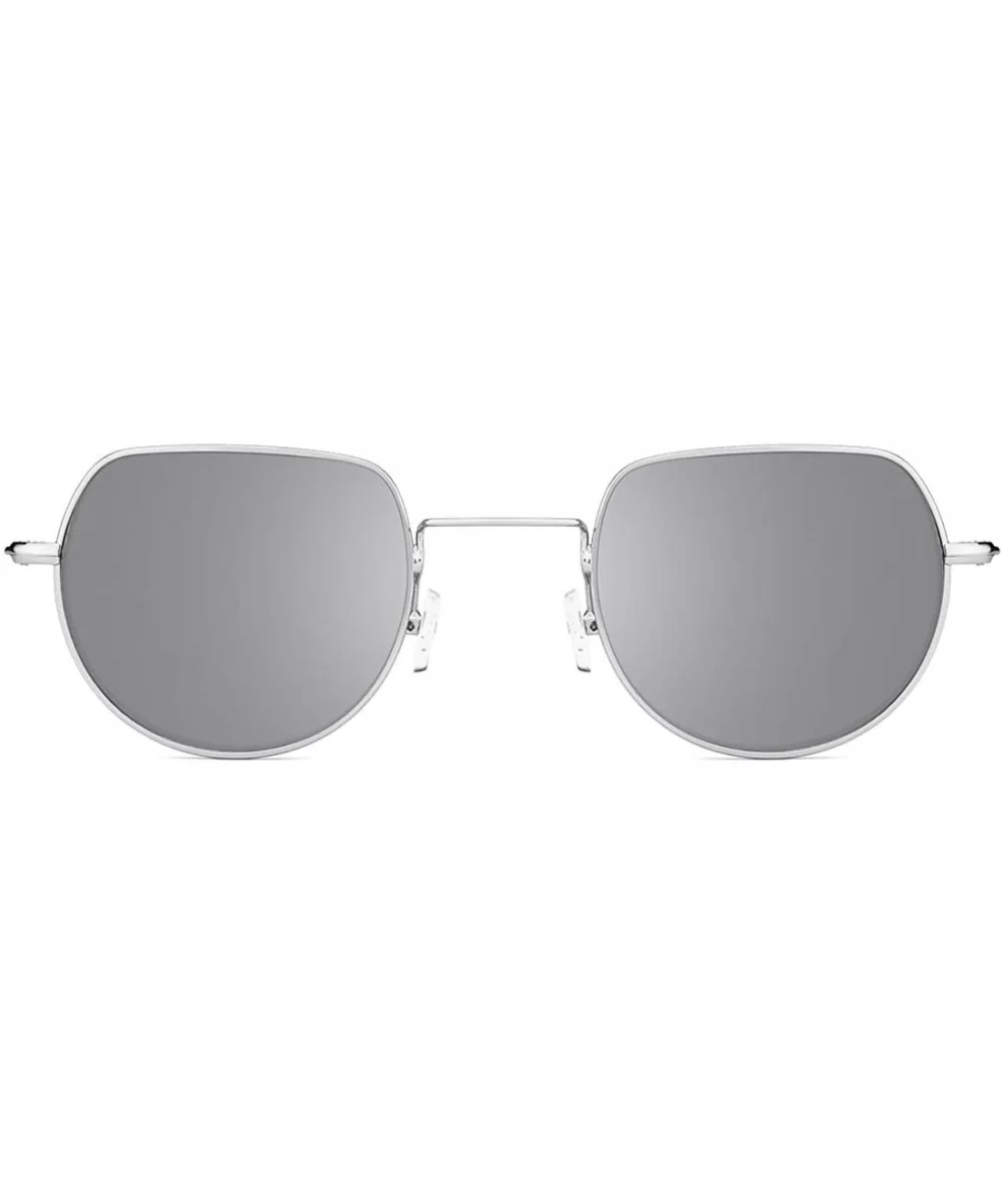 Sunglasses Simple Style for Women with Tinted Lenses UV400 Protection - Silver-mirrored Lenses - CF18SMNEHU4 $22.49 Oversized