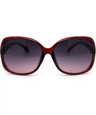 Womens Chic Designer Fashion Luxury Butterfly Sunglasses - Red Purple - CC18Y7LQQ38 $13.69 Butterfly