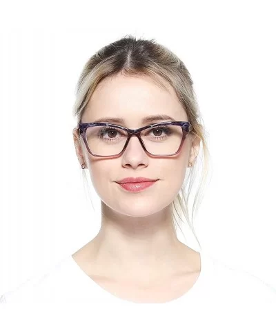 Womens Leopard Butterfly Reading Glasses Fashion Eye Glass Frame - 2 Pairs / Red + Purple - CW18IIRLHY6 $18.88 Round