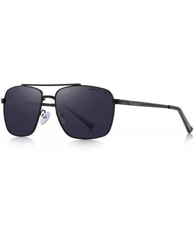 Men's Polarized Sunglasses Rectangular Frame Sun glasses For Men Driving UV400 S8150 - Black - C318L6772U4 $22.34 Rectangular