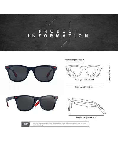 Sunglasses Classic Vintage Square Frame Polarized UV400 Drive Outoodr Sports 6 - 1 - CW18YZX58GZ $12.62 Oversized