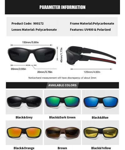 Polarized Sports Sunglasses Cycling Glasses with 6 Interchangeable Lenses - Brown - CI193YERX0I $22.84 Sport