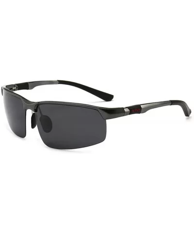 Glasses driving sunglasses aluminum magnesium polarized sunglasses men's sports glasses - CD190MAWSZT $58.94 Oversized