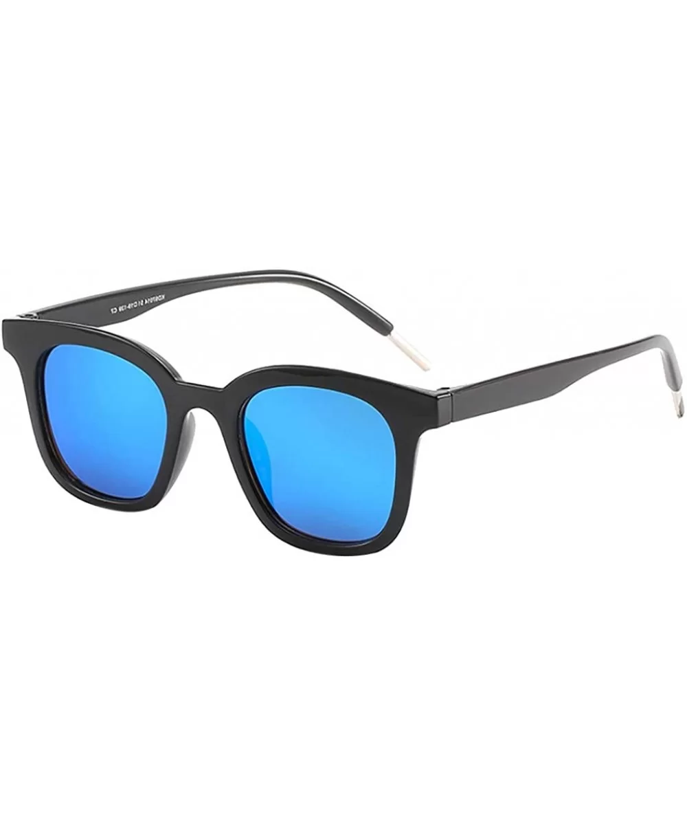 Sunglasses - Lightweight Oversized Frame Polarized Mirrored Lens Eyewear - Blue - CI18U0A0HH3 $13.19 Oversized