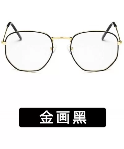 Retro Classic Vintage Small Square Sunglasses Men Polygon Sun Glasses Women Metal Frame Lens Eyewear UV400 - 13 - CC198ZZAOA8...