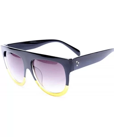 Sunglasses Women Gradient 2019 Summer Style Classic Women Sun Glasses Female Eyewear UV400 - Black Yellow - CN18W9KGMAS $16.4...
