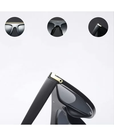 Fashion Chain Sunglasses Men Oversized Square Sun Glasses for Women Accessories - Black - CL18KICHZUK $12.38 Square