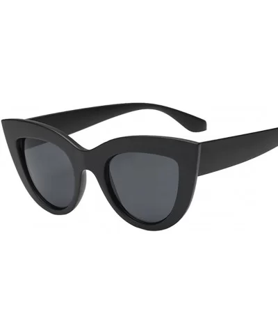 2018 Sunglasses Matte Sunglasses Cateye Sunglasses For Women UV400 Goggles - F - CV18DKK4CXL $10.91 Round