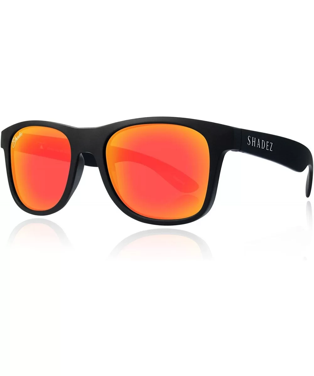 Polarized Classic Retro UV400 Sunglasses for Men and Women - Black & Red - CJ188EEMAGI $60.01 Oval