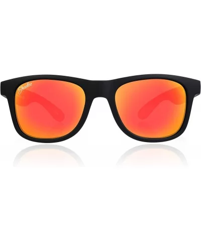 Polarized Classic Retro UV400 Sunglasses for Men and Women - Black & Red - CJ188EEMAGI $60.01 Oval