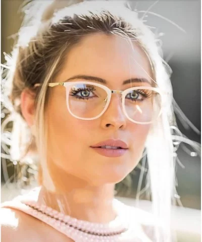 New Vintage Round Eyewear Non Prescription Glasses Frames Women Men Round Metal - White - CQ18INSQOW8 $23.91 Round