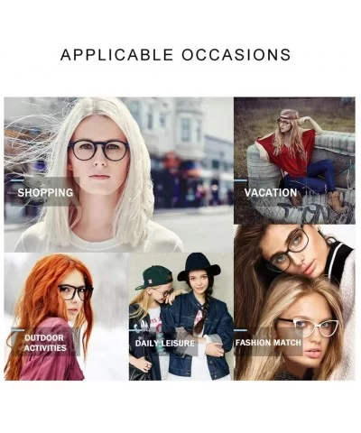 New Vintage Round Eyewear Non Prescription Glasses Frames Women Men Round Metal - White - CQ18INSQOW8 $23.91 Round