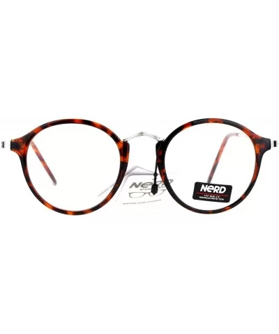 Nerd Eyewear Clear Lens Glasses Vintage Fashion Round Frame Eyeglasses - Tortoise - CU187IHKI9N $14.18 Round