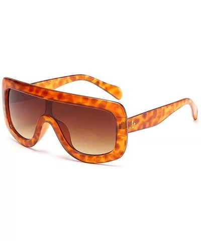 Women Fashion Sunglasses Double Triangular Ocean Slice Sunglasses With Case UV400 Protection - CD18X02N3EZ $34.37 Rectangular