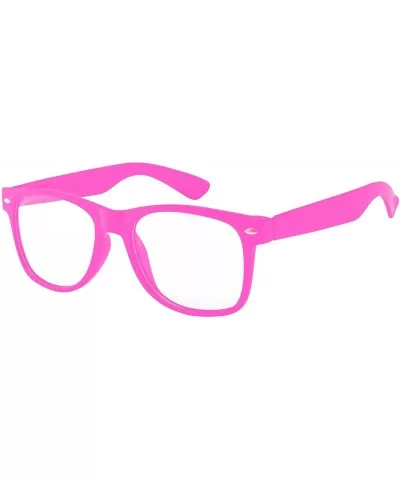 Kids Clear Lens Colored Glasses Protect Child's Eyes from UVB UVA - Pink - CY18GGE3GW9 $12.94 Rectangular