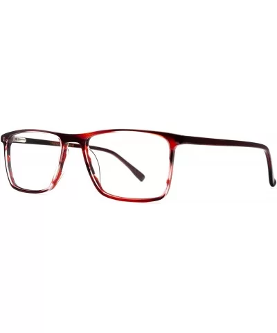 Eyeglasses 1010 Classic Rectangular Acetate - for Womens-Mens 100% UV PROTECTION - Tortoisewine - C4192TH8DOK $55.46 Rectangular