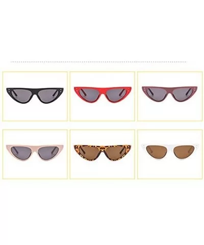 Vintage Polarized Cat Eye Sunglasses for Women Goggles Plastic Frame Glasses - White Frame + Brown Lens - CY18SCWOHN6 $11.63 ...