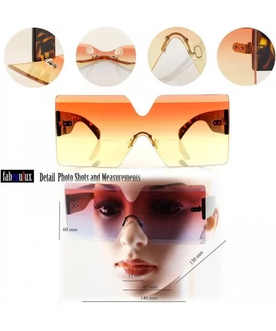 Unisex Futuristic Flat Panel Shield Ocean Color/Gradient Lens Rectangular Sunglasses A051 - CW187Q8KDQG $19.23 Square