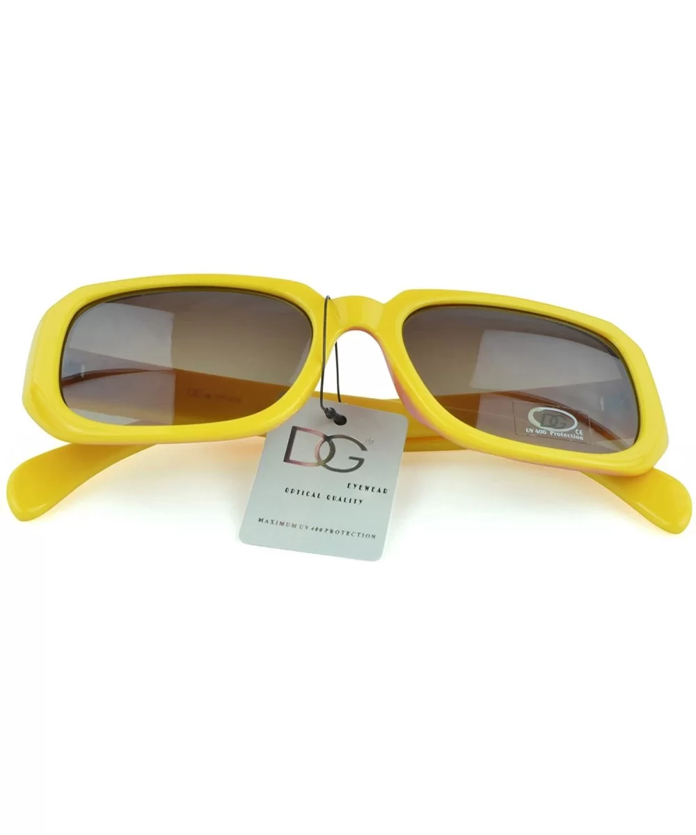 Women's Sunnglasses Bold Accent Fashion Oversized Retro Sunglasses - Yellow - C7129KCUOOH $10.73 Oval