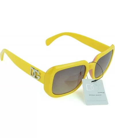 Women's Sunnglasses Bold Accent Fashion Oversized Retro Sunglasses - Yellow - C7129KCUOOH $10.73 Oval