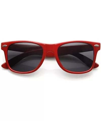 Classic Original Shape Color Coated Horn Rimmed Sunglasses (Red) - CX11J1QAOT7 $13.62 Wayfarer
