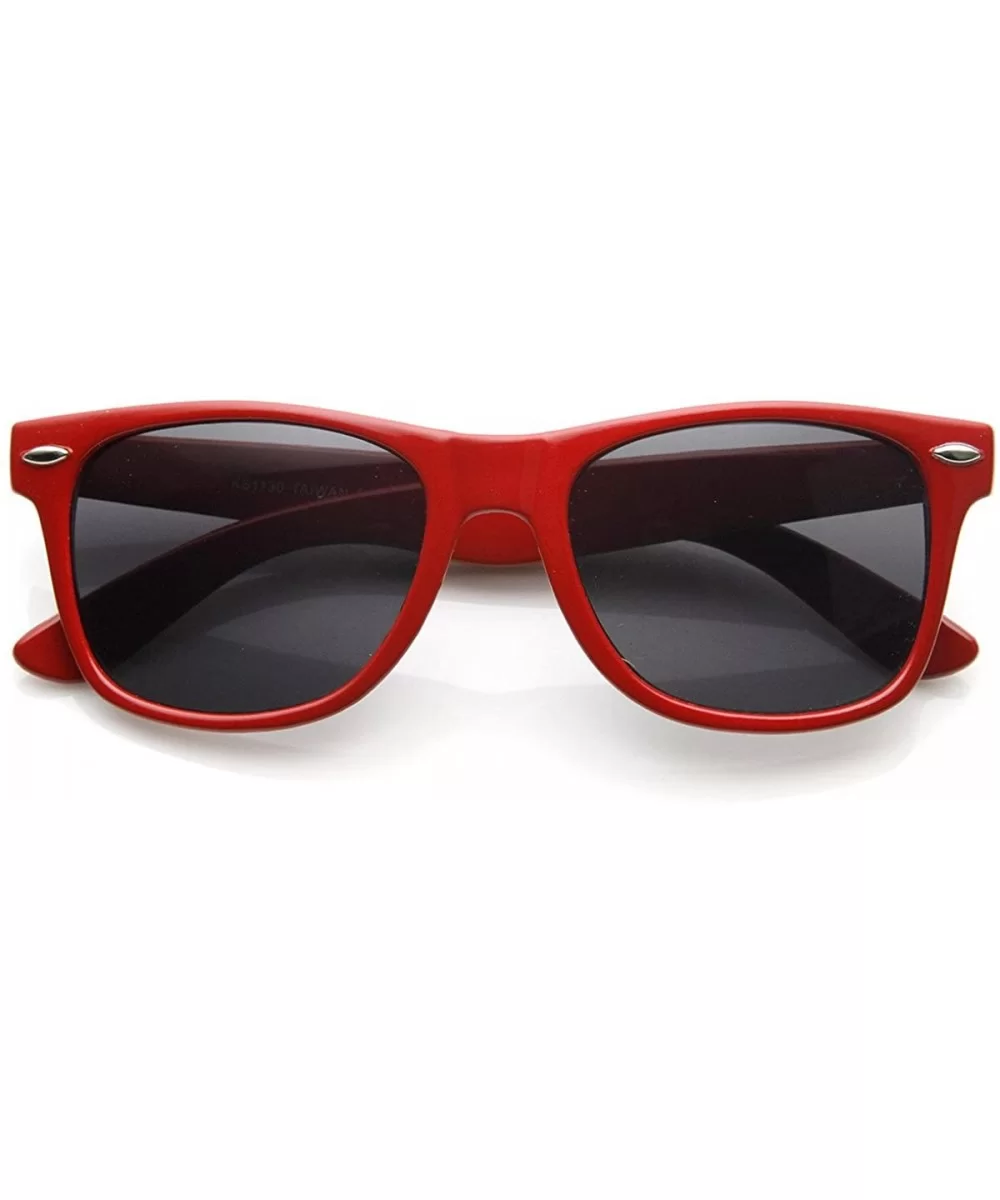 Classic Original Shape Color Coated Horn Rimmed Sunglasses (Red) - CX11J1QAOT7 $13.62 Wayfarer