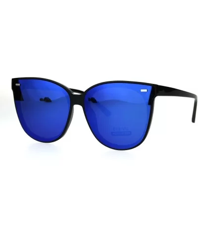 Oversized Butterfly Fashion Sunglasses Womens Stylish Mirror Lens Shades - Black (Blue Purple Mirror) - C6185NGLC59 $13.19 Bu...