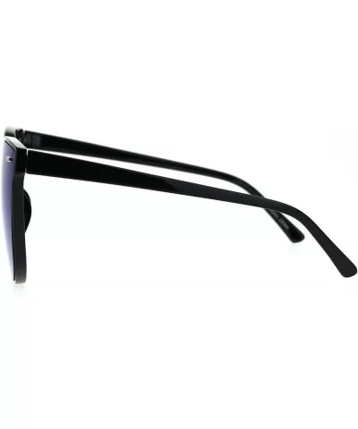 Oversized Butterfly Fashion Sunglasses Womens Stylish Mirror Lens Shades - Black (Blue Purple Mirror) - C6185NGLC59 $13.19 Bu...