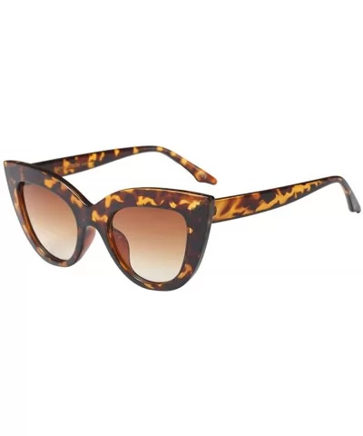 Fashion Vintage Cat Eye Big Frame Sunglasses-Retro Eyewear Fashion Ladies Man - F - CJ18Q3Z5QIL $12.07 Rectangular