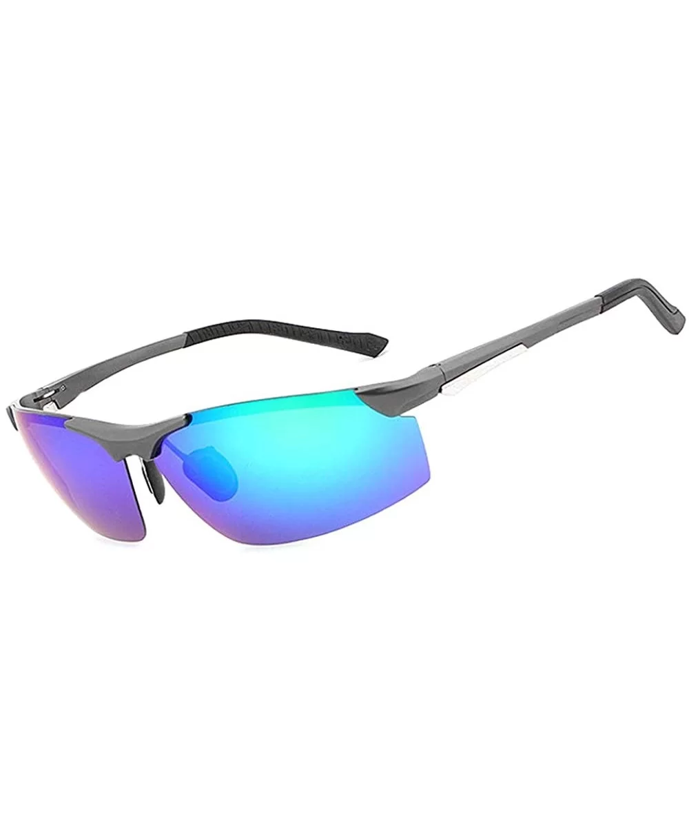 Sunglasses Polarized UV 400 Protection Aluminum Magnesium Sport Driving Glasses with Case - Greenlens - CL18TCZUWCU $86.47 Sport