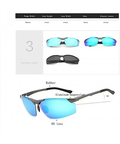 Sunglasses Polarized UV 400 Protection Aluminum Magnesium Sport Driving Glasses with Case - Greenlens - CL18TCZUWCU $86.47 Sport