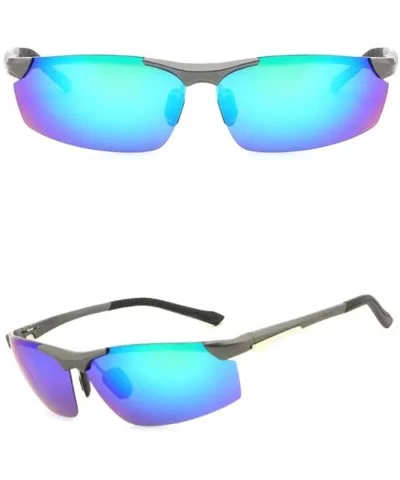 Sunglasses Polarized UV 400 Protection Aluminum Magnesium Sport Driving Glasses with Case - Greenlens - CL18TCZUWCU $86.47 Sport