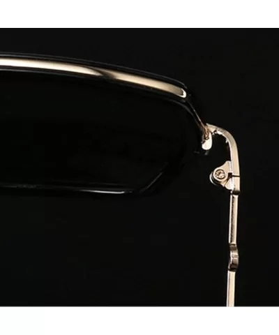 UV Protection Sunglasses for Women Men Full rim frame Square Acrylic Lens Metal Frame Sunglass - Green - CH1902TWRWL $15.56 Oval