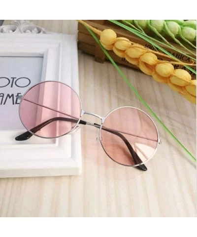 Sun Glasses Fashion Retro Round Lens Sun Glasses Women Alloy Frame Driver Goggles Eyewear Accessories-C - C2199HW4HGU $37.57 ...