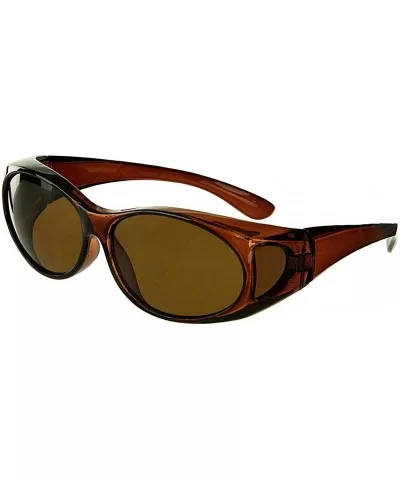 Sunglasses - Wear Over Prescription Glasses. Size Small with Polarization. - Brown - CM1172STLW3 $22.01 Shield