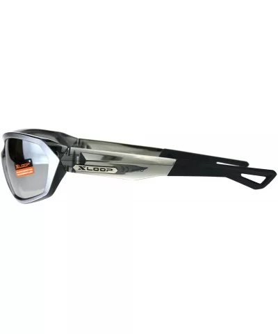 Mens Xloop Sunglasses Designer Sports Fashion Shades UV 400 - Silver (Silver Mirror) - CE18E36D6NQ $15.53 Oval