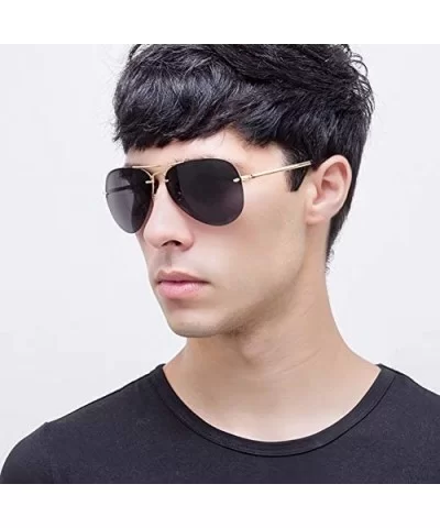 Polarizing sunglasses sunglasses simple men and women dazzling driver polarizing sunglasses - A - CG18QQDWAOD $62.51 Aviator