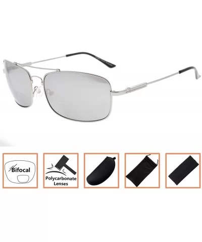 Lightweight Flexible Bifocal Sunglasses - Silver-mirror - C718N6YA4T4 $19.50 Rectangular