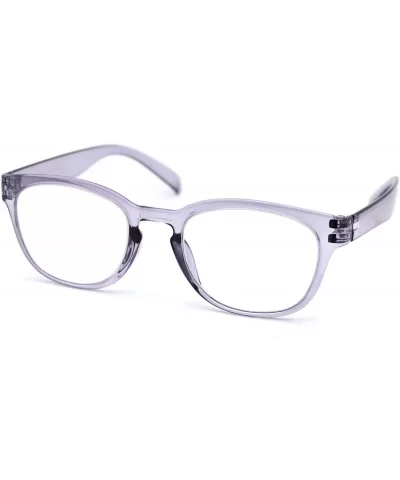 Unisex Plastic Rectangular Mod Dressy Fashion Reading Glasses - Purple - CV18ZYGETGZ $13.54 Rectangular