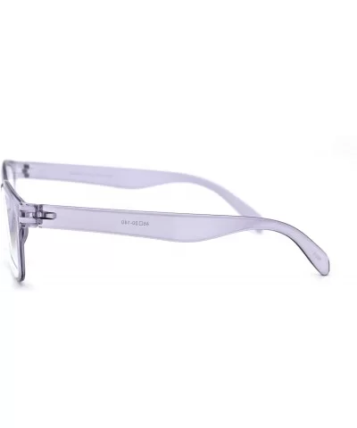 Unisex Plastic Rectangular Mod Dressy Fashion Reading Glasses - Purple - CV18ZYGETGZ $13.54 Rectangular