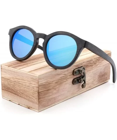 Retro Men Sunglasses Polarized UV400 Glasses Handmade Bamboo Wood Men And Women - Gray - CM198A5UUIE $75.71 Goggle