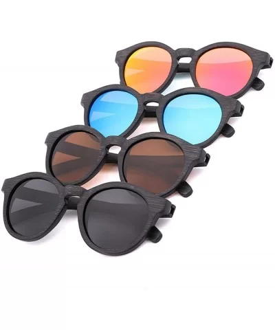 Retro Men Sunglasses Polarized UV400 Glasses Handmade Bamboo Wood Men And Women - Gray - CM198A5UUIE $75.71 Goggle