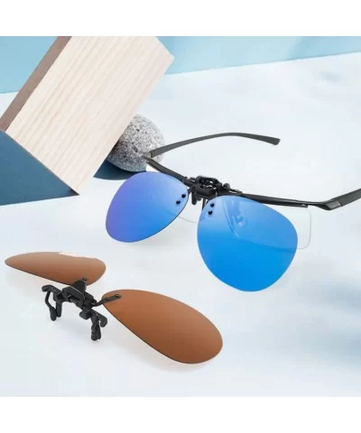 Polarized Clip-on Aviator Sunglasses Anti-glare UV Protection Sunglasses for Prescription Glasses - Blue - CX18H7K258W $14.39...