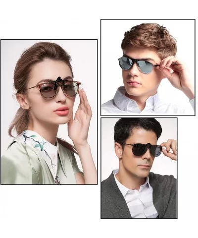 Polarized Clip-on Aviator Sunglasses Anti-glare UV Protection Sunglasses for Prescription Glasses - Blue - CX18H7K258W $14.39...