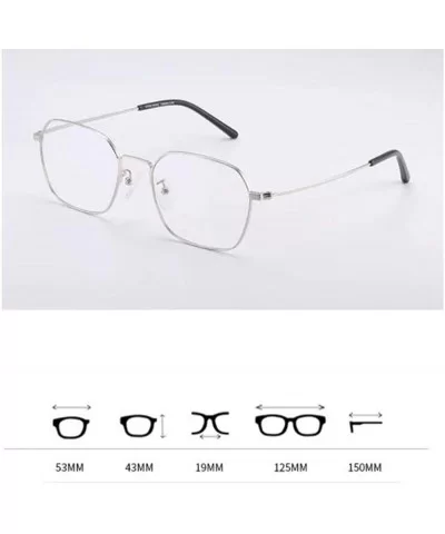 Unisex metal eyeglass frame - classic round fashion flat mirror - D - CV18RY7N696 $80.23 Aviator