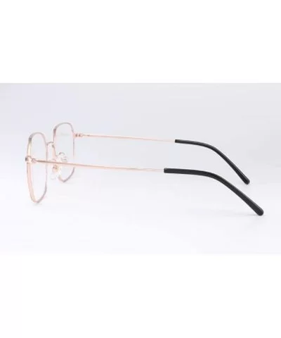 Unisex metal eyeglass frame - classic round fashion flat mirror - D - CV18RY7N696 $80.23 Aviator