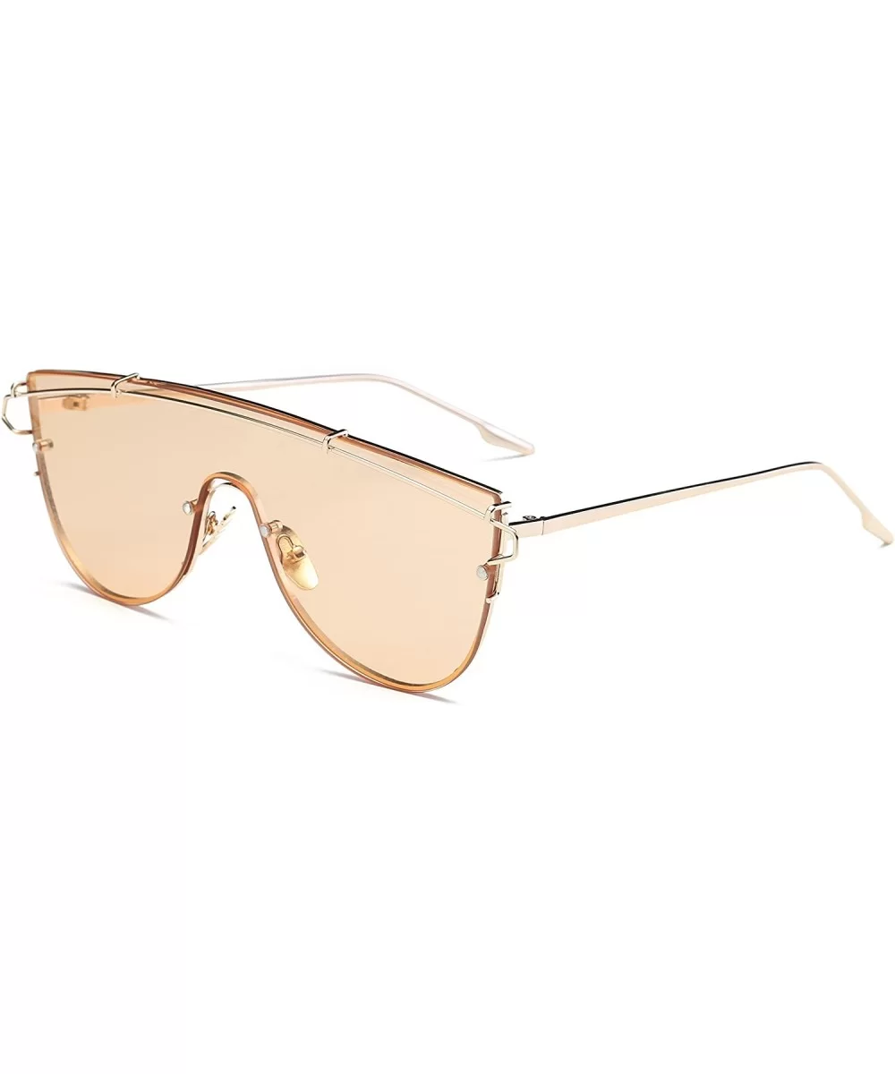 Clear Metal Sunglasses Eyeglasses for Traveling Shopping S2028 - Ca02-b70 - C718G9SOQ4M $22.65 Oversized