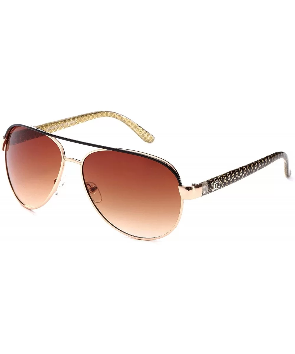 Big Oversized Aviator Fashion Sunglasses UV Protection Metal New Model - 9440 Black/Gold - CB182IQZLKD $12.18 Aviator