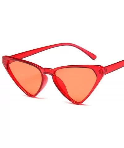 2019 New Women Little Cat Eye Sunglasses Ladies Summer Vintage Red Pink Cute C9 - C4 - C818YKUGIYQ $12.23 Aviator