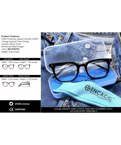 Retro Nerd Geek Oversized Eye Glasses Horn Rim Framed Clear Lens Spectacles - Black 53731 - CB18YK4IH35 $18.69 Oversized